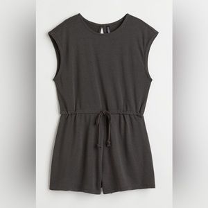 H&M Divided drawstring cotton romper